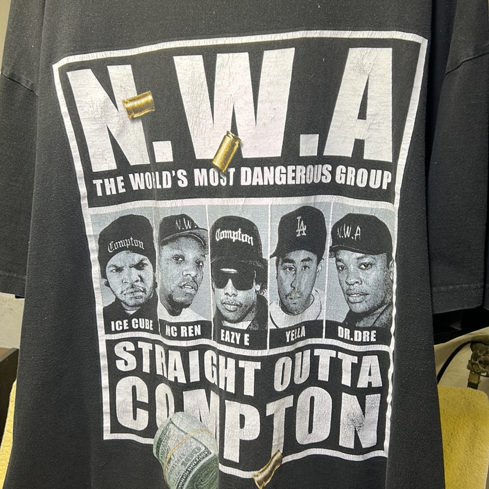 Vintage 90’s Flying Horse NWA T-Shirt Size 5 XL - Picture 6 of 6